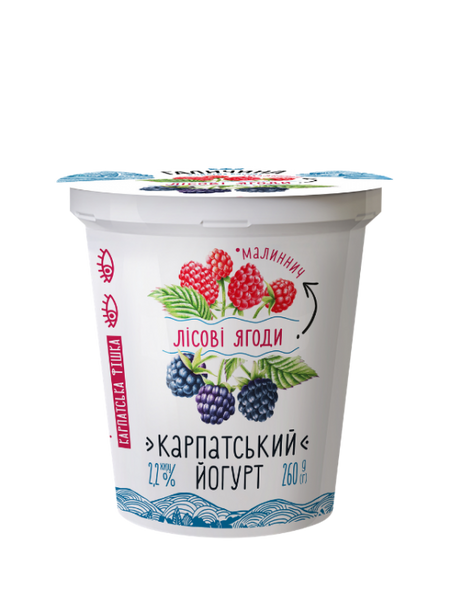 Йогурт ст. 2,2 % 260 г Лісові Ягоди Галичина РД-038609 фото