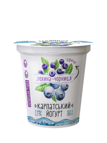 Йогурт ст. 2,2 % 260 г Лохина-Чорниця Галичина РД-038610 фото