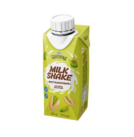 Milk Shake &laquo;Фісташковий&raquo; 2% жиру ТМ Галичина, ТРА 235 г РД-075862 фото